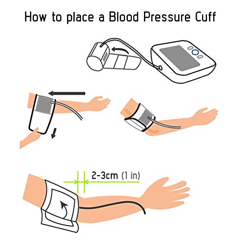 Paramed Monitor de presión arterial - Máquina Bp - Brazalete automático de presión arterial superior del brazo 8.7-16.5 pulgadas - Pantalla LCD grande 120 juegos de memoria - Bolsa de dispositivo y