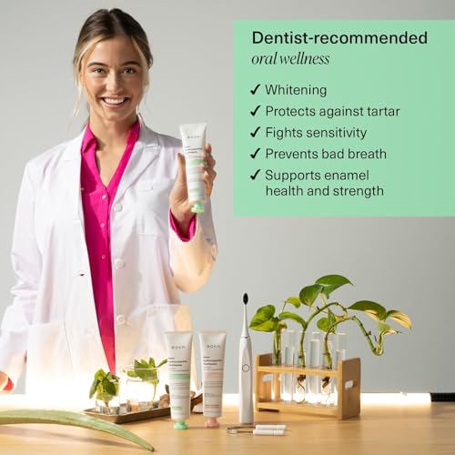 Pasta dental natural de menta Boka Ela - Nano hidroxiapatita para remineralizar y la sensibilidad, sin flúor recomendado por dentistas, fabricado en Estados Unidos I 4 onzas / 113.39 gramos